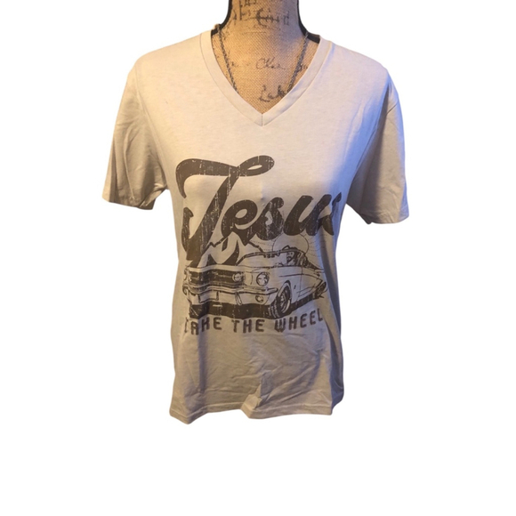 Jesus Take The Wheel T-Shirt, M, Beige
Last One! - Picture 1 of 5